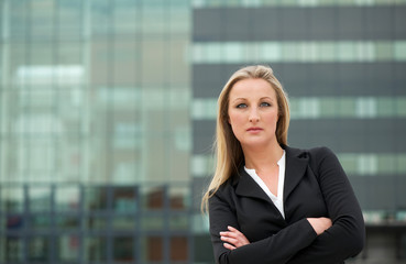 Businesswoman standing outdoors