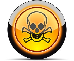 Skull hazard sign