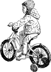 little girl on a bike