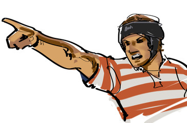 Aim of the rugby player