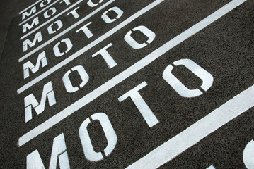 Fototapeta premium Parking lot for motorcycles