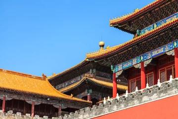 Foto op Plexiglas Rooftops of the forbidden city in Beijing © pwollinga