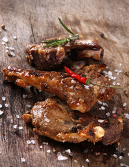 Delicious beef steaks