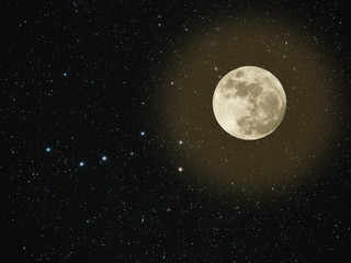 Fototapeta na wymiar Full moon sky