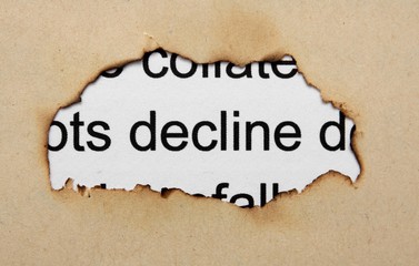 Decline text on paper hole