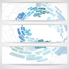 Obraz premium Abstract blue banner.