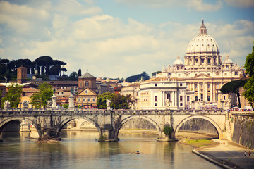 Naklejka na ściany i meble Katedra Świętego Piotra, Rzym, Włochy