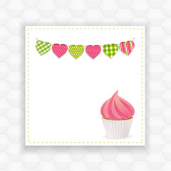 cupcake and bunting background