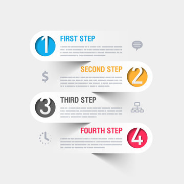 Business steps infographics template