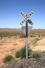 Railroad Crossing Warning Sign