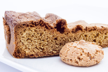 Donut with amaretti biscuits