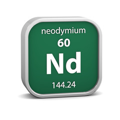 Neodymium material sign
