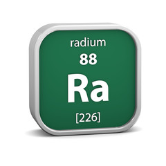 Radium material sign