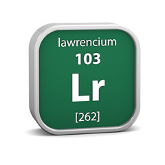 Lawrencium material sign