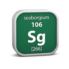 Seaborgium material sign