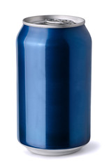 Blue soda can