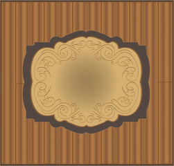 Wooden banner vector