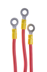 Electric cables with insulated ring terminal lug