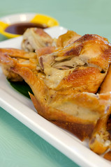  grilled chicken on white dish