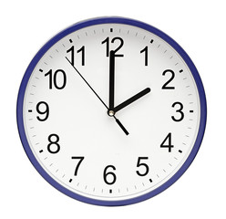 blue wall clock