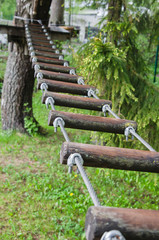 Obraz premium adventure climbing high wire park