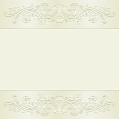 beige background with floral ornaments