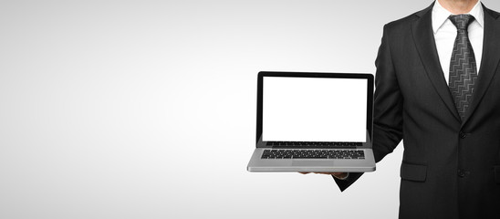 businessman with laptop