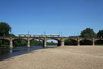 Fototapeta premium Alte Elbbrücke Magdeburg