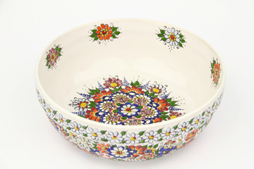 Decorative dish on the white background