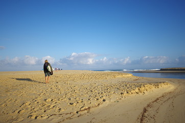 Obraz premium embouchure du courant d'huchet - moliets et maa