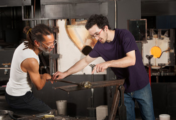 Two Glass Artisans at Work