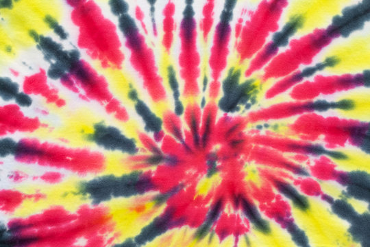 close up shot of tie dye fabric texture background