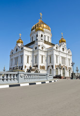 Fototapeta na wymiar Orthodox Church of Cathedral of Christ the Saviour in Russia