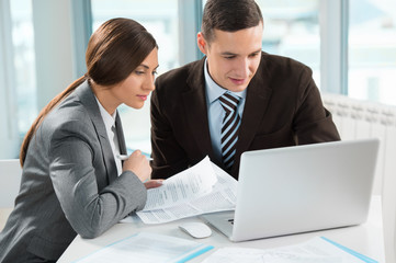 Business meeting in an office