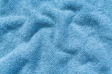 Fototapeta na wymiar Blue micro fiber cloth texture