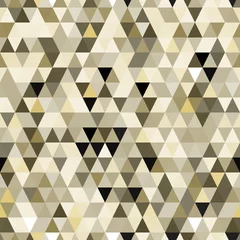 Poster de jardin Zigzag Modèle sans couture de triangles abstraits géométriques marron et gris