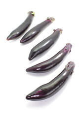 eggplant or aubergine vegetable on white background