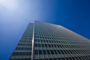 Obraz na płótnie Canvas office buildings. modern glass silhouettes of skyscrapers