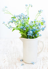 Bunch of forget-me-nots flowers