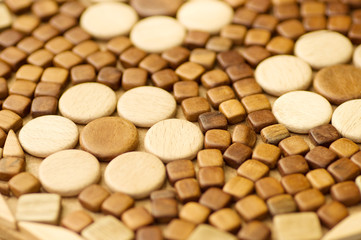 Background of wooden beads