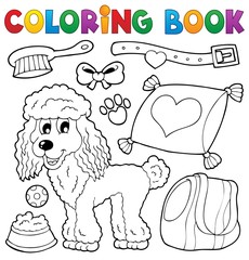 Coloring book dog theme 4