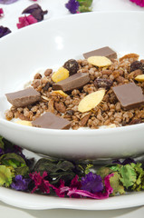 chocolate cereal with milk