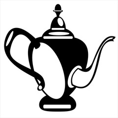 Obraz premium vector illustration teapot on white background