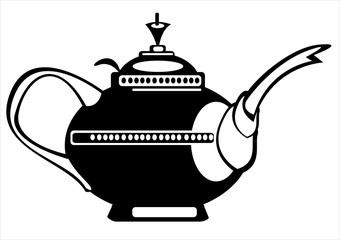vector retro teapot on white background