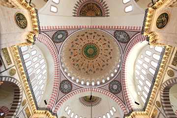 Interior view of Suleymaniye Mosque