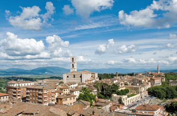 Fototapeta na wymiar Perugia - Krajobraz z Kościołów