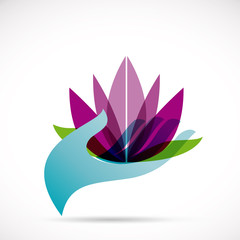 Naklejka premium Vector Logo spa, yoga and relax