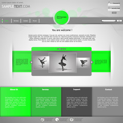 Green Website template, editable vector.