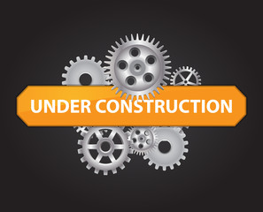 Under construction background vector illustration