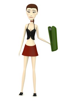3d render of cartoon character with tapler